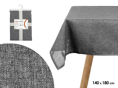 Изображение Polyester tablecloth 140×180 cm, dark grey, 2×35×24 cm, 95064, Kinvara