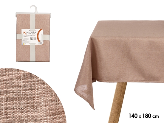 Изображение Polyester tablecloth 140×180 cm, pale pink, 2×35×24 cm, 95073, Kinvara