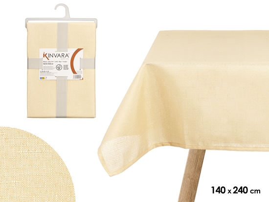 Picture of Polyester tablecloth 140×240 cm, beige, 2×35×24 cm, 95071, Kinvara