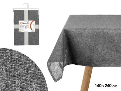 Изображение Polyester tablecloth 140×240 cm, dark grey, 2×35×24 cm, 95065, Kinvara
