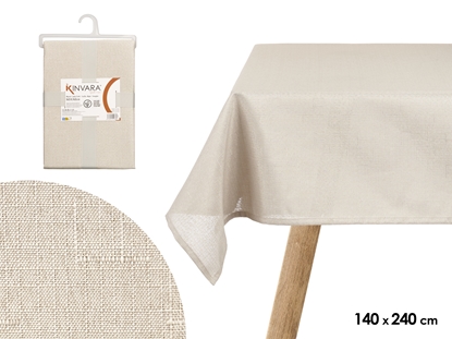 Изображение Polyester tablecloth 140×240 cm, ecru, 2×35×24 cm, 95068, Kinvara