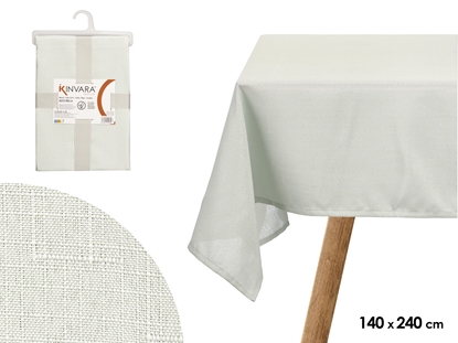Изображение Polyester tablecloth 140×240 cm, pale green, 2×35×24 cm, 95081, Kinvara