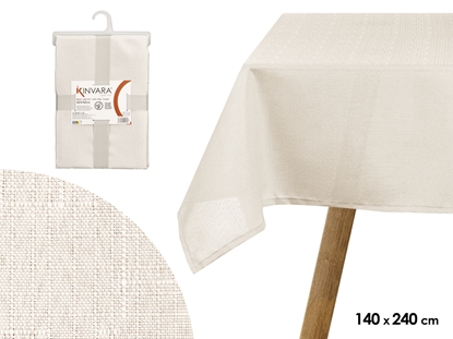 Изображение Polyester tablecloth 140×240 cm, pearl, 2×35×24 cm, 95059, Kinvara