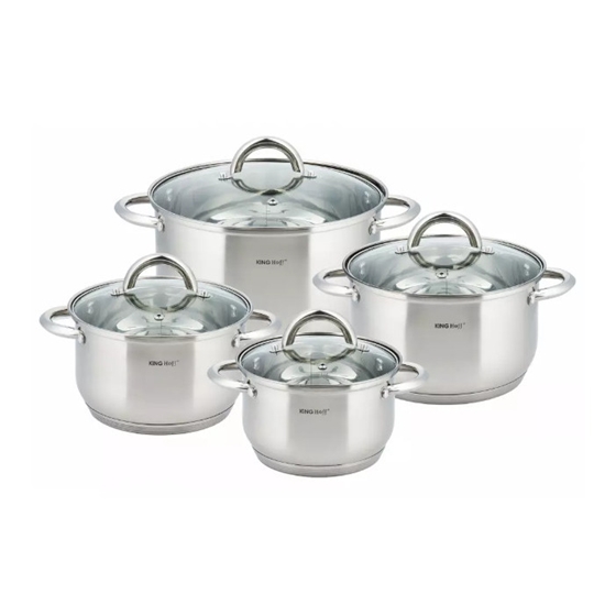 Изображение Pot set 8 pcs., steel, Ø16,18,20,24cm Kinghoff KH 4448