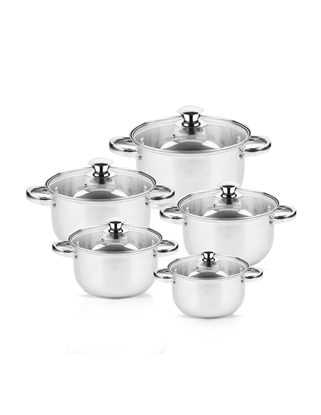 Picture of Pot set Rosberg R51210O10, 18/20/22/24/26 cm., Stainless steel