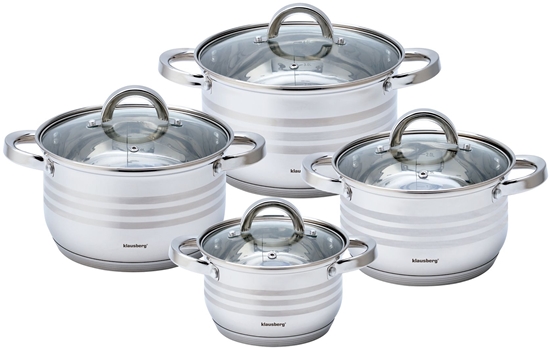 Изображение Pot set, Ø16/18/20/24cm, Klausberg, steel, KB 7694