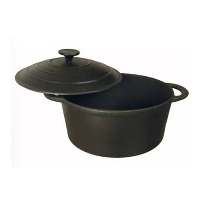 Picture of Pot with lid, cast iron Ø24cm 4l black Kinghoff, KH 2254
