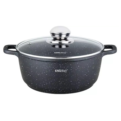 Picture of Pot with marble coating, Ø20x8 cm 2.3l black Kinghoff, KH 1593