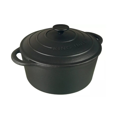 Picture of Pot, cast iron,Ø21 x 10 cm, 2.4l, black Kinghoff, KH 2253