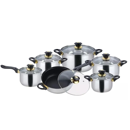 Picture of Pots, 12 piece set, steel, Ø16/16/18/20/24/24cm Kinghoff.