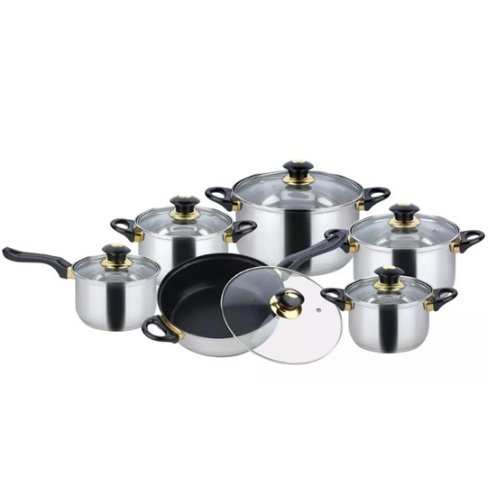 Изображение Pots, 12 piece set, steel, Ø16/16/18/20/24/24cm Kinghoff.