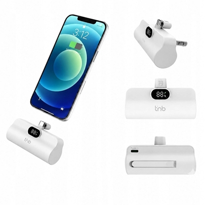 Изображение Powerbank TnB Mini Powerbank 5000mah Do Portu Usb-c Usb Type-c 20w Pd Wtyk Podstawka Led / Pbunano5