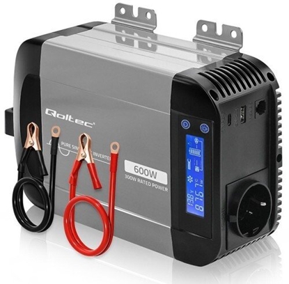 Attēls no Przetwornica napięcia Pure Sine Wave | 12V na 230V | 300/600W 