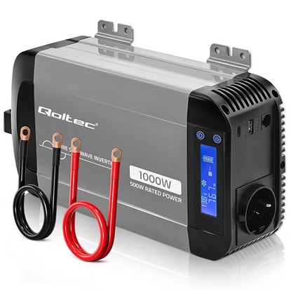 Attēls no Przetwornica napięcia Pure Sine Wave | 12V na 230V | 500/1000W 