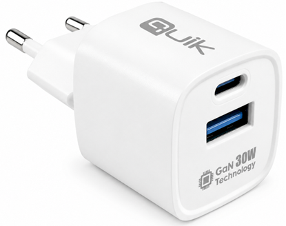 Picture of Quik Accessories QG-322 GaN USB-C / USB Charger 30W