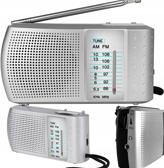 Picture of Radio Retoo RADIO KUCHENNE NA BATERIE PRZENONE MAE FM AM SW ANTENA SREBRNE