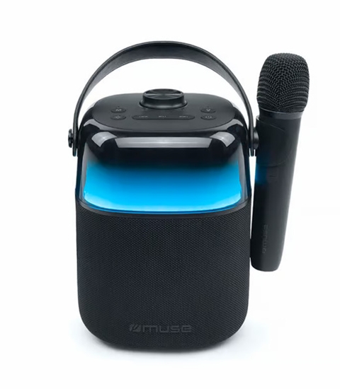 Picture of Rechargeable Bluetooth karaoke sound system with wireless microphone and light music 30 W, MUSE, M 5