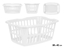 Изображение Rectangular basket, white, 24×58×42 cm, 85321, Kipit