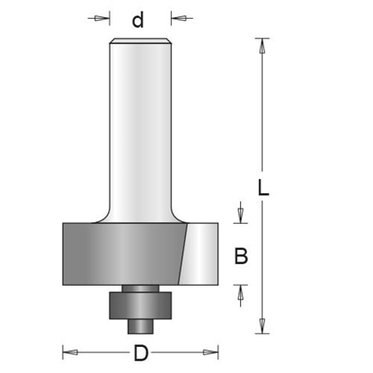 Picture of Rievu frēze Hikoki 754098; d=8 mm; D=31,7 mm; ar lodīšgultni