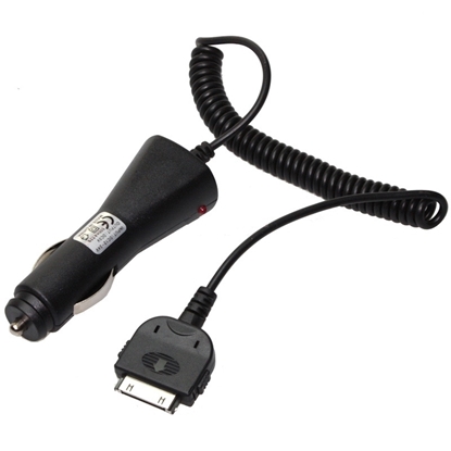 Attēls no Riff automašīnas lādētājs preks iPhone 3 3G 3GS 4 4S iPod iPad 1 2 3 5V 500mA 30 kontaktu melns Bulk