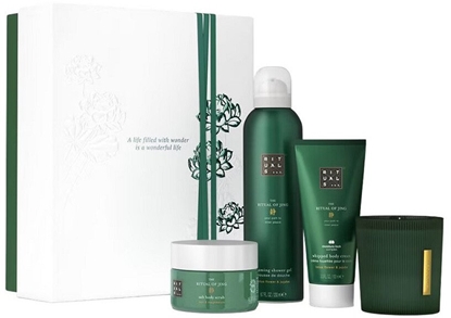 Attēls no Rituals RITUALS_SET The Ritual Of Jing peeling do ciaa 125g + krem do ciaa 100ml + pianka pod prysznic 200ml + wieca zapachowa 140g