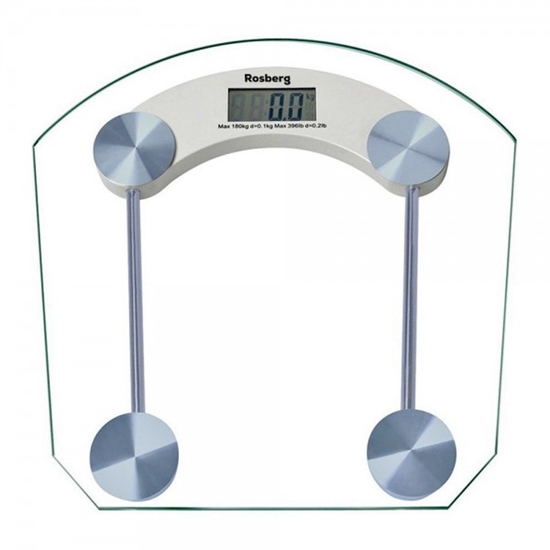 Изображение Rosberg 555551650B, Bathroom Scale, 4-Digit LCD, 180 kg