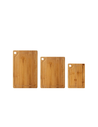 Picture of Rosberg 55R51635D3 3-Piece Bamboo Cutting Board Set, Double-Sided