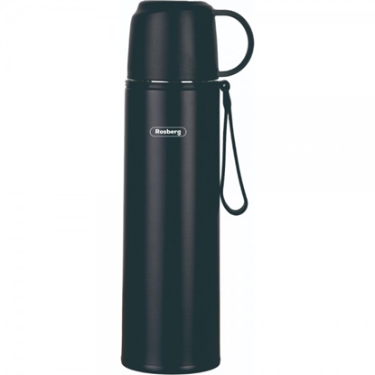 Picture of Rosberg 55R52010FB Stainless Steel Vacuum Flask, 0.5 L, Black. Capacity: 0.5 L