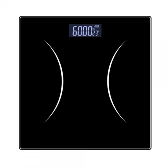 Picture of Rosberg 5R51650GBK, Electronic body Scale up to 180 kg, LCD Display, Black