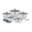 Picture of Rosberg R51210L12BM, 12-piece stainless steel cookware set