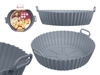 Picture of Round silicone baking form for air fryer, grey, 6.5×22.5×19.5 cm, 90348, Kinvara