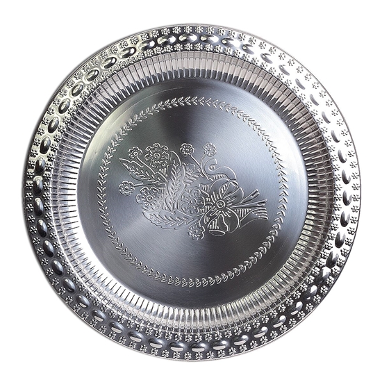 Picture of Round Stainless Steel Tray, 45cm, 4372, Kamille