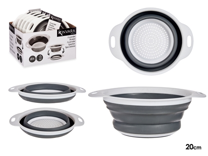 Attēls no Round strainer, white and grey, 20 cm, 3.5×24.8×19.5 cm, 81604, Kinvara