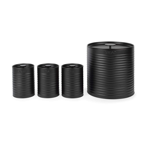 Picture of Russell Hobbs RH03270 Liniera 4-Piece Countertop Set, Black