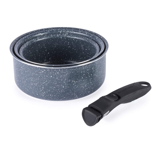 Picture of Russell Hobbs RH03294EU7 Nightfall 4-Piece Smart Clip Saucepan Set