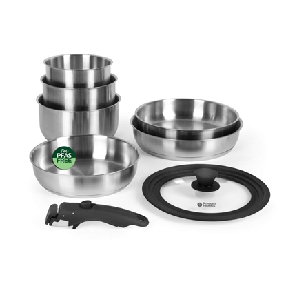 Picture of Russell Hobbs RH04041 Stainless Steel 8 Piece Smart Clip Cookware Set