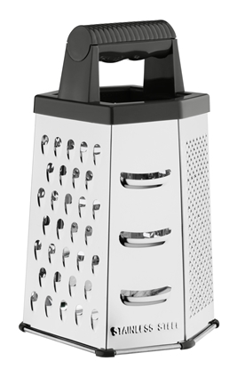 Изображение S/S 6-Sided Grater, Anthracite, 8926 A, 11.5 x 12.5 x 19.5, GALICJA