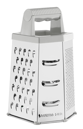 Изображение S/S 6-Sided Grater, Grey, 8926 G, 11.5 x 12.5 x 19.5, GALICJA