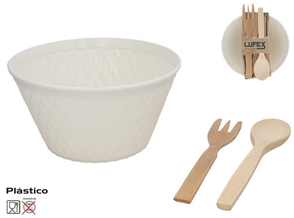 Изображение Salad Bowl 4 L With Accessories, 25.5x25.5x13 cm, LUFEX