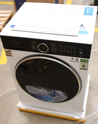 Picture of SALE OUT. Midea MF205W80BA30/W-BK Washing Machine | Midea Washing Machine | MF205W80BA30/W-BK | Energy efficiency class A | Front loading | Washing capacity 8 kg | 1400 RPM | Depth 49 cm | Width 60 cm | Display | LED | White | UNPACKED, SCRATCHED DOOR