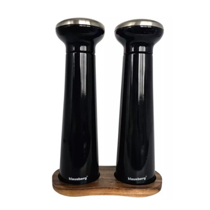 Изображение Salt and pepper mills with acacia wood stand, 15.8x7.5x23.8, Klausberg, KB 7705