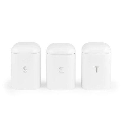 Picture of Salter BW14043EU7 Boston 3-Piece Canister Set, White
