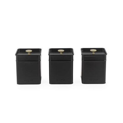 Picture of Salter BW14370 Alchemy 3-Piece Canister Set, Black