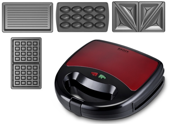 Picture of Sandwich maker 4 plates in one BROCK SSM 6004 RD, 750W