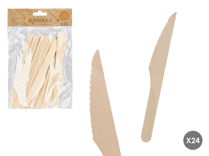 Attēls no Set of 24 wooden knives, 22×14×2.3 cm, 93546, Kinvara
