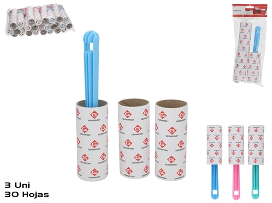 Picture of Set of 3 Lint Roller Rolls, 30 Sheets Each, 3 Assortments, 20 x 4 x 4 cm