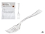 Attēls no Set of 36 transparent plastic dessert forks, 16×12.8×1.5 cm, 10673, Kinvara