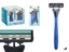 Picture of Set of 4 razors with 3 blades, blue, 21×11×4.5 cm, 12208, Berilo