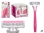 Picture of Set of 4 razors with 3 blades, pink, 21×11×4.5 cm, 12211, Berilo