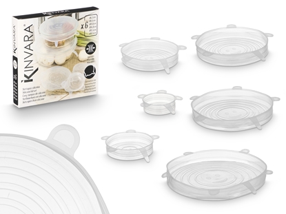 Picture of Set of 6 silicone lids, 5×19×19 cm, 93582, Kinvara